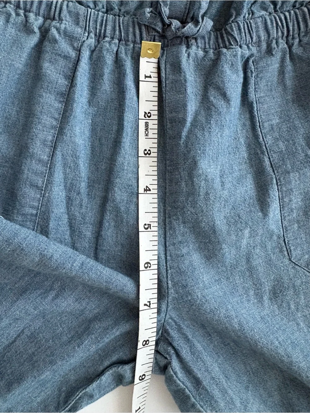 KIDS Polo Ralph Lauren Girls Size 12 Blue Chambray Cotton Jumpsuit Button Front